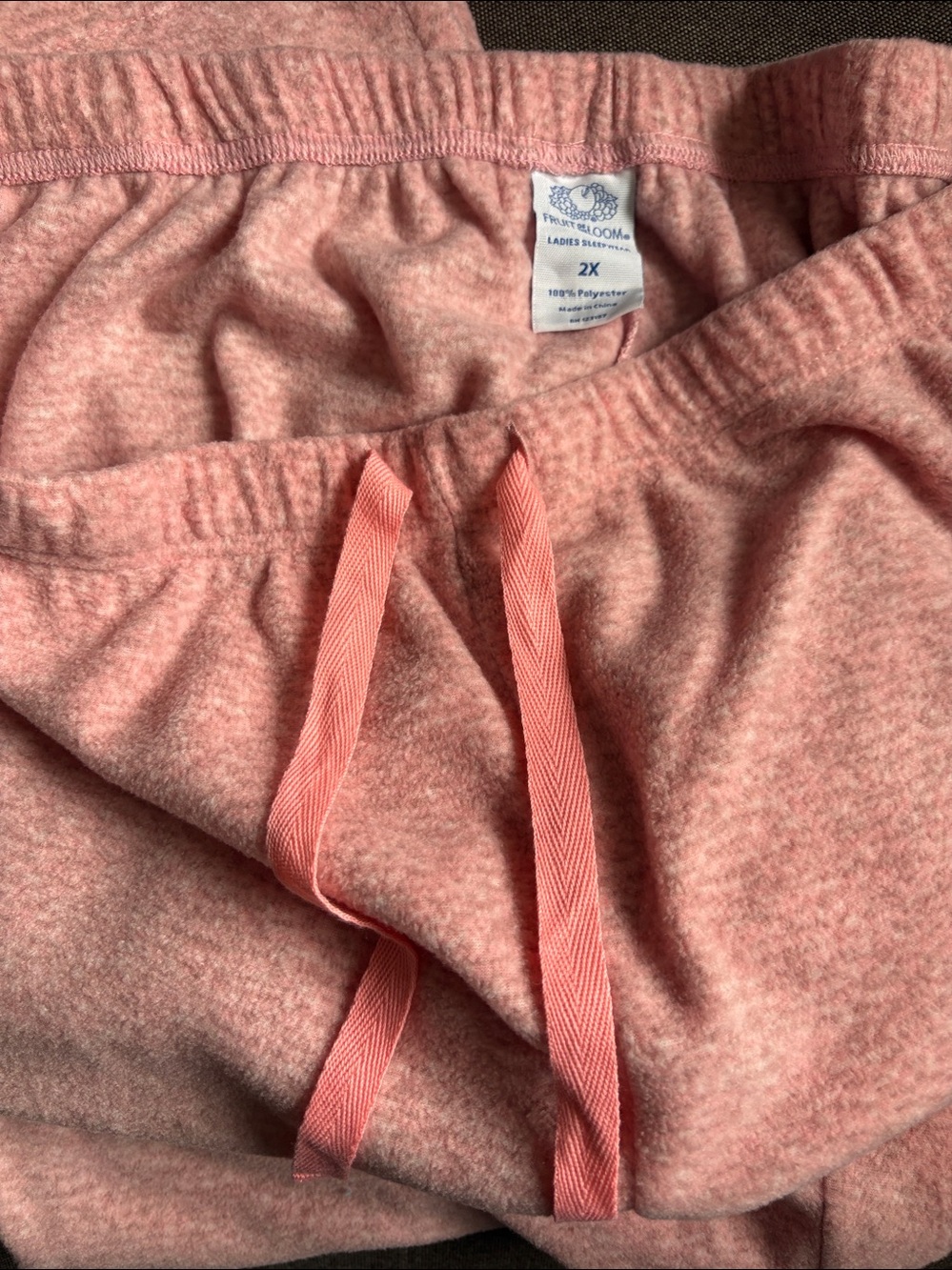 Cozy Heathered Pink Lounge Joggers Fruit of the Loom Waist 21 to 25 in L 29
